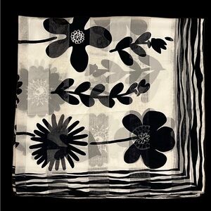 Italy made Floral Scarf 35x35 inches Polyester